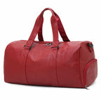Premium Leather Travel Duffle Bag