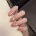 Premium Natural Finish Press-On Nail Set