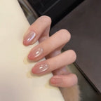 Premium Natural Finish Press-On Nail Set