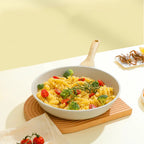 Premium Non-Stick Ceramic Frying Pan with Wooden Handle