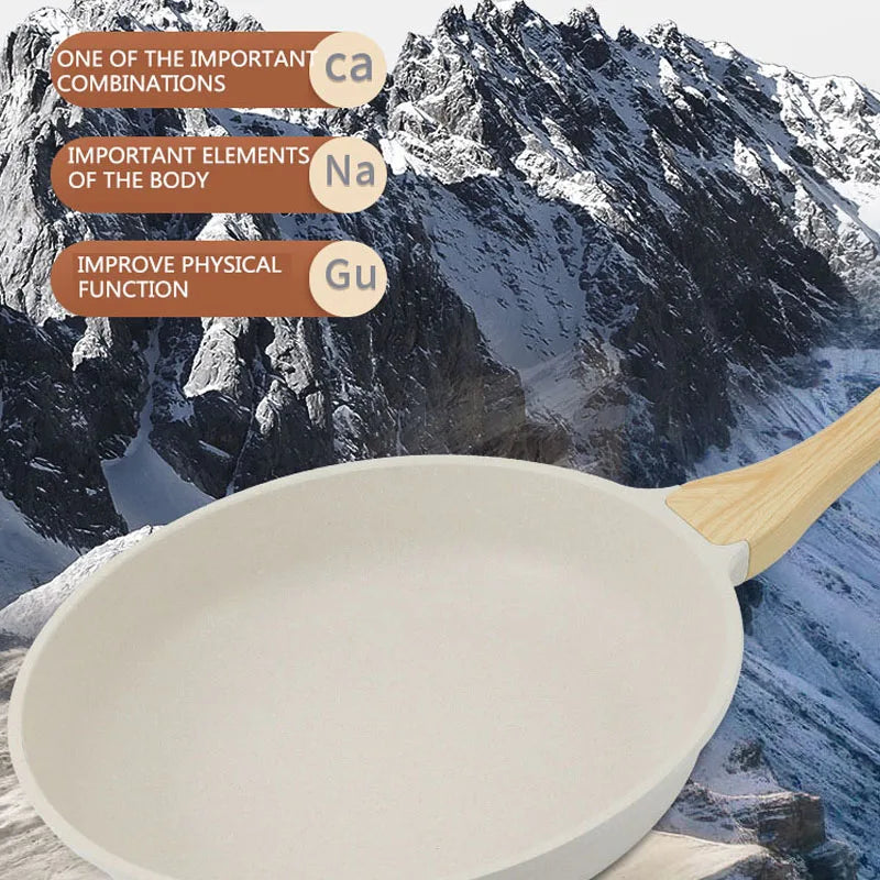Premium Non-Stick Ceramic Frying Pan with Wooden Handle