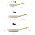 Premium Non-Stick Ceramic Frying Pan with Wooden Handle