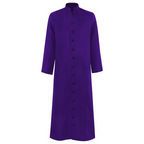 Priest costume, full-length cassock with button front and mandarin collar, 6 colours, sizes S to 5XL