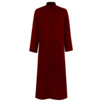 Priest costume, full-length cassock with button front and mandarin collar, 6 colours, sizes S to 5XL