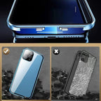 Privacy Screen iPhone Case with Magnetic Metal Frame