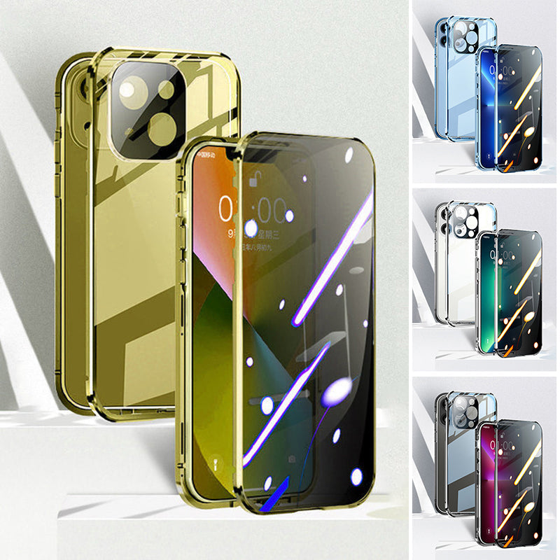 Privacy Screen iPhone Case with Magnetic Metal Frame