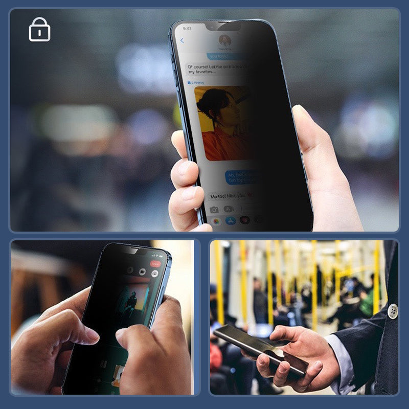 Privacy Screen iPhone Case with Magnetic Metal Frame