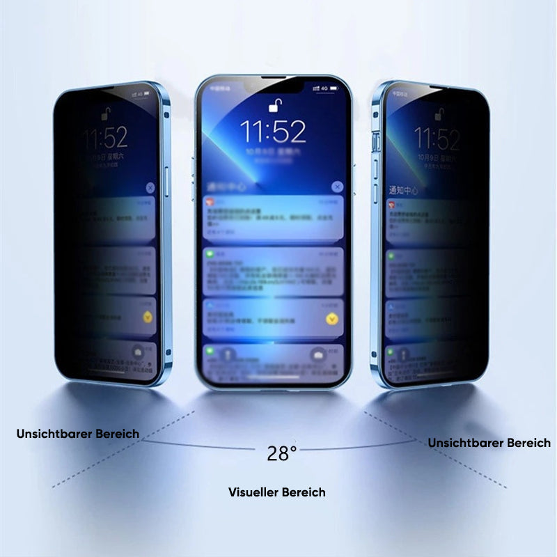 Privacy Screen iPhone Case with Magnetic Metal Frame