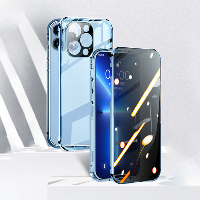 Privacy Screen iPhone Case with Magnetic Metal Frame