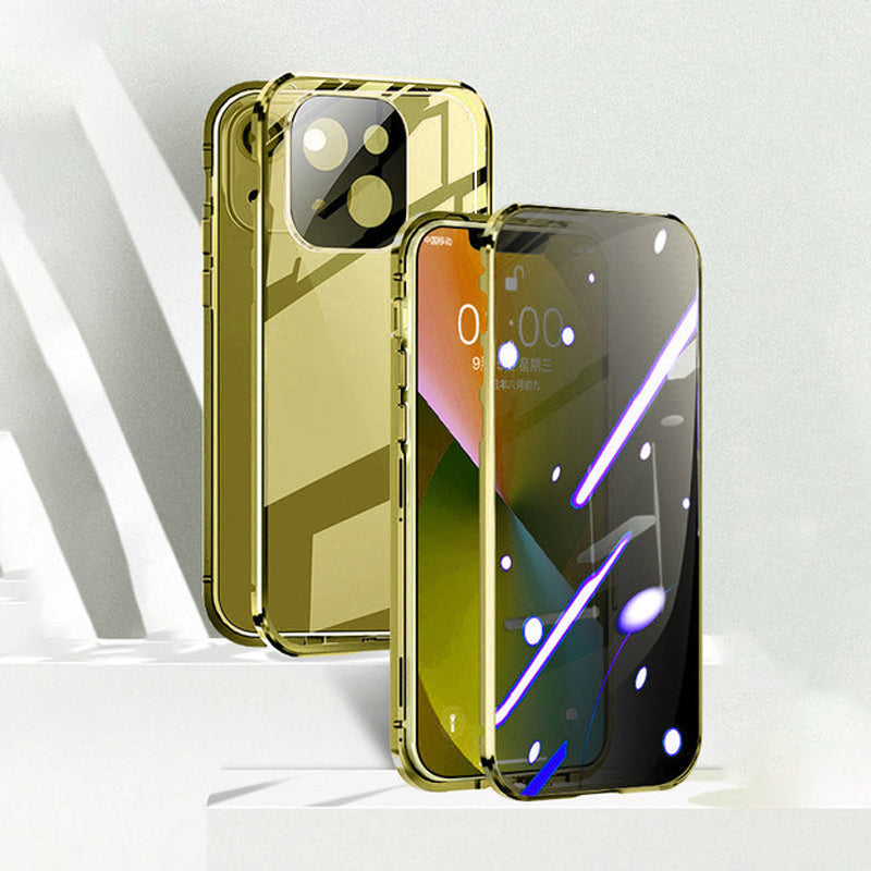 Privacy Screen iPhone Case with Magnetic Metal Frame