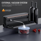 Boneroshop | Professional 8-in-1 Vacuum Sealer | Integrated Precision Cutter | Modes for Dry & Moist Foods | Airtight LE