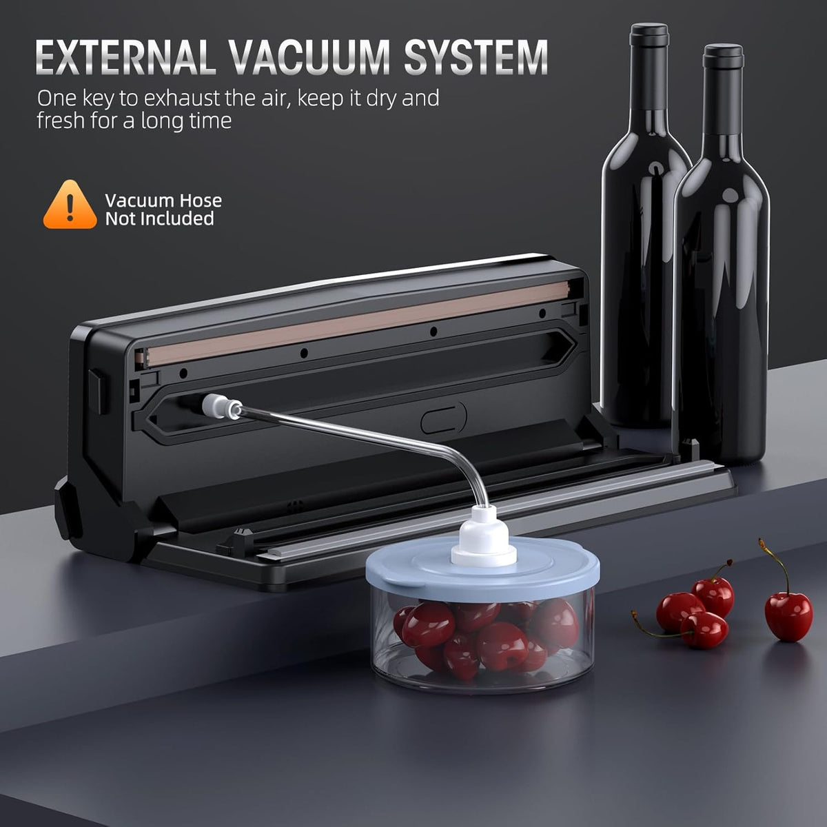 Boneroshop | Professional 8-in-1 Vacuum Sealer | Integrated Precision Cutter | Modes for Dry & Moist Foods | Airtight LE