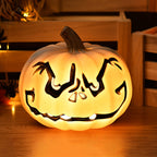 Pumpkin Jack-O-Lantern Light Battery Operated LED Carved Pumpkin Lamp Halloween Indoor Decorative Floor Lamp for Living 
