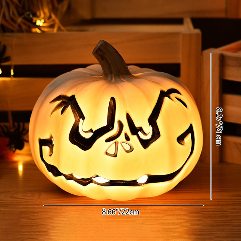 Pumpkin Jack-O-Lantern Light Battery Operated LED Carved Pumpkin Lamp Halloween Indoor Decorative Floor Lamp for Living 