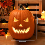 Pumpkin Jack-O-Lantern Light Battery Operated LED Carved Pumpkin Lamp Halloween Indoor Decorative Floor Lamp for Living 
