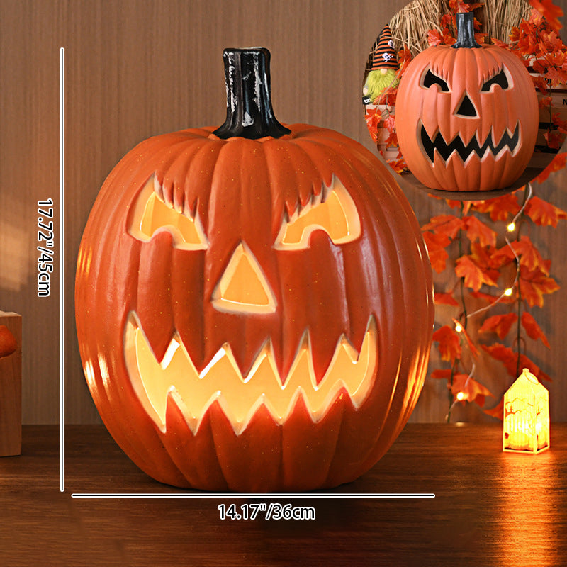 Pumpkin Jack-O-Lantern Light Battery Operated LED Carved Pumpkin Lamp Halloween Indoor Decorative Floor Lamp for Living 