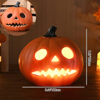 Pumpkin Jack-O-Lantern Light Battery Operated LED Carved Pumpkin Lamp Halloween Indoor Decorative Floor Lamp for Living 