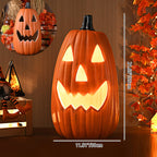 Pumpkin Jack-O-Lantern Light Battery Operated LED Carved Pumpkin Lamp Halloween Indoor Decorative Floor Lamp for Living 