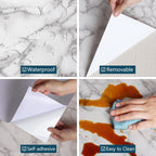 PVC Solid Vinyl Marble Wallpaper Waterproof Self-Adhesive