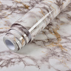 PVC Solid Vinyl Marble Wallpaper Waterproof Self-Adhesive