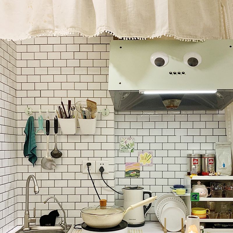 PVC Subway Tiles Peel and Stick Waterproof Splashback Wallpaper