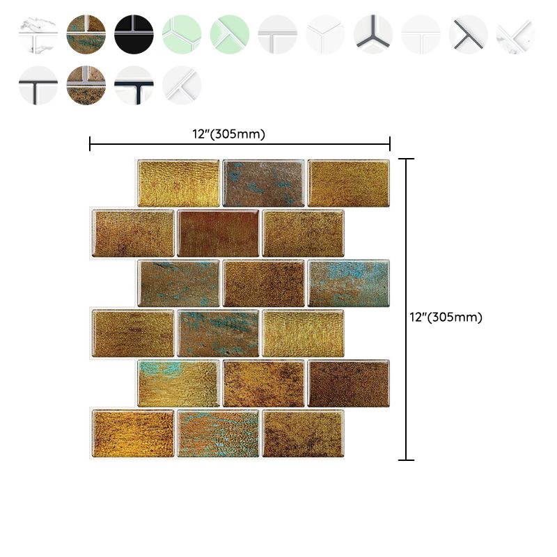PVC Subway Tiles Peel and Stick Waterproof Splashback Wallpaper