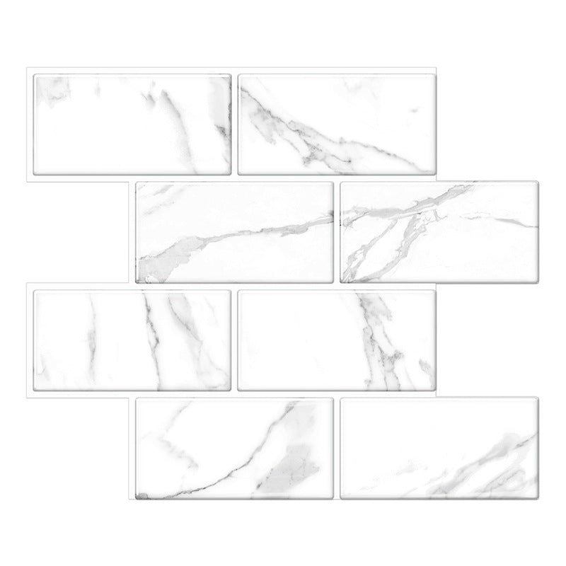 PVC Subway Tiles Peel and Stick Waterproof Splashback Wallpaper
