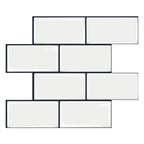 PVC Subway Tiles Peel and Stick Waterproof Splashback Wallpaper