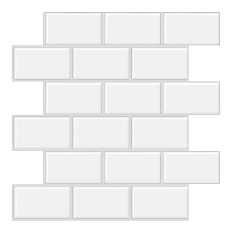 PVC Subway Tiles Peel and Stick Waterproof Splashback Wallpaper