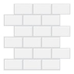 PVC Subway Tiles Peel and Stick Waterproof Splashback Wallpaper