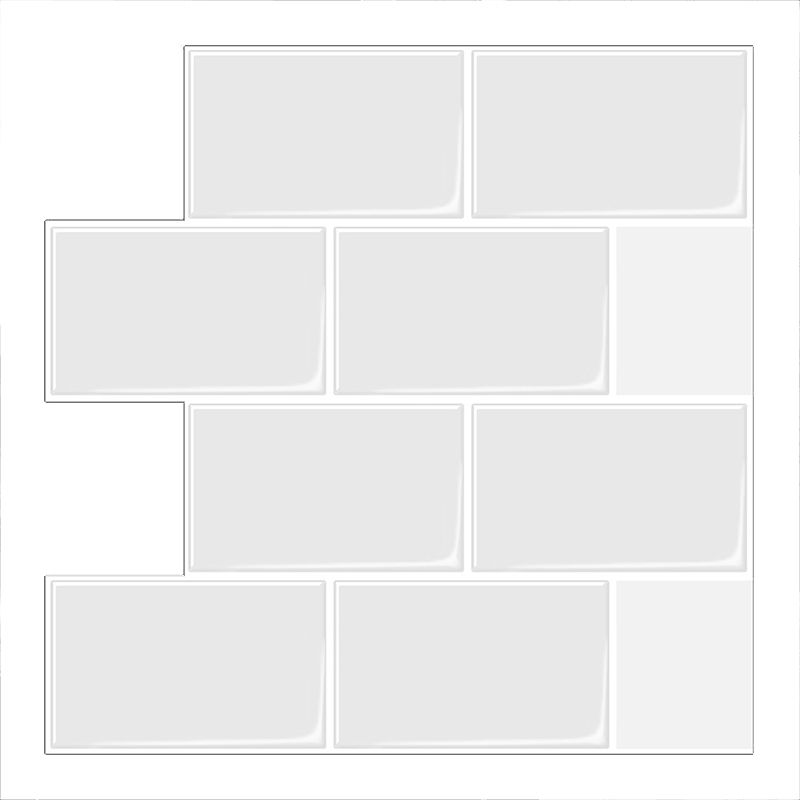 PVC Subway Tiles Peel and Stick Waterproof Splashback Wallpaper
