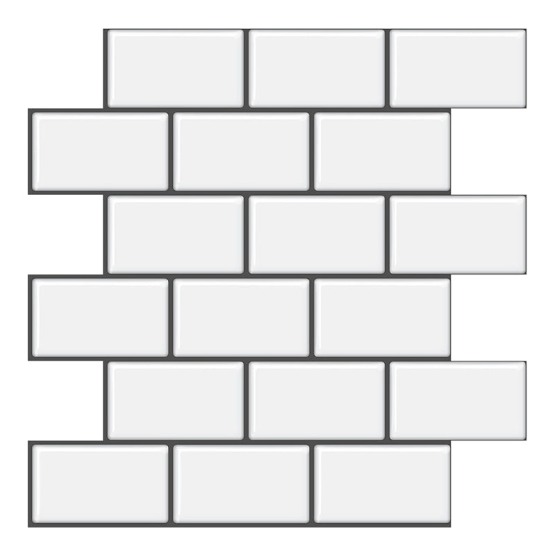 PVC Subway Tiles Peel and Stick Waterproof Splashback Wallpaper