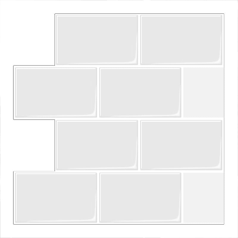 PVC Subway Tiles Peel and Stick Waterproof Splashback Wallpaper