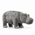 Realistic Hippo Plush Toy – Soft Lifelike Stuffed Animal, 3+ Years