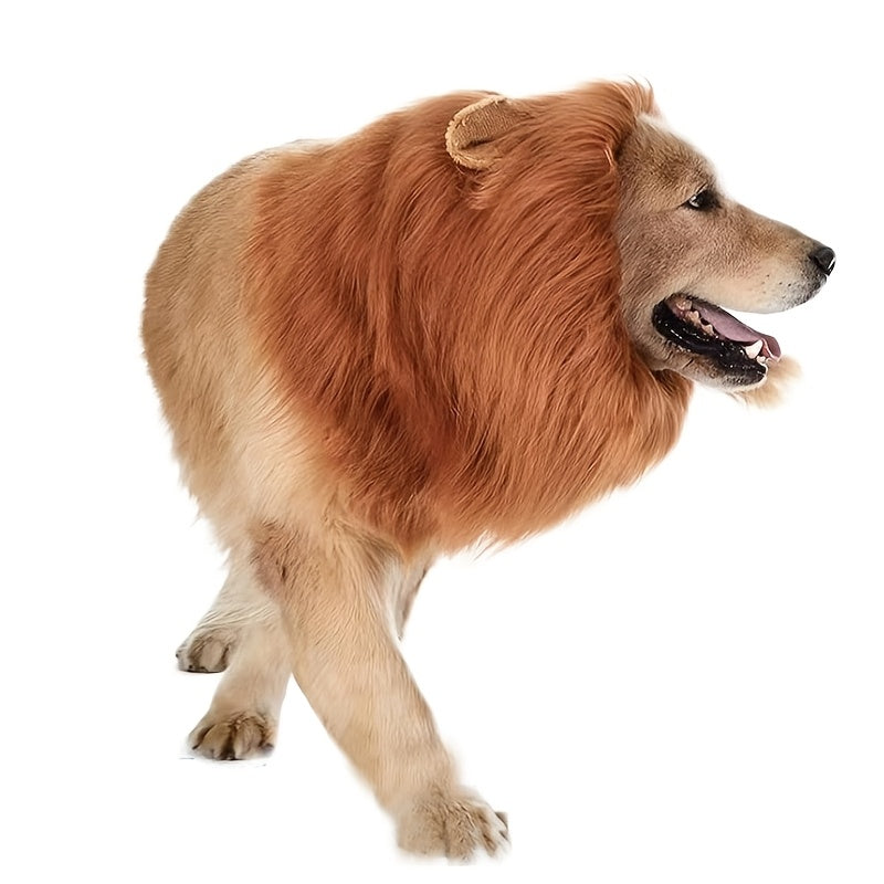 Realistic lion mane dog costume – adjustable lightweight Halloween outfit