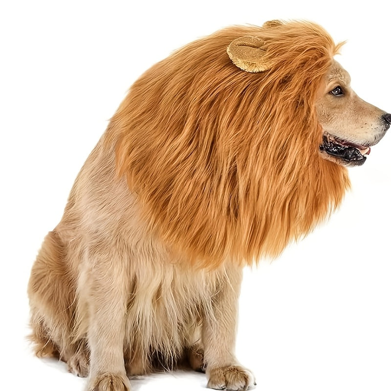 Realistic lion mane dog costume – adjustable lightweight Halloween outfit