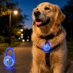 Rechargeable Clip-On LED Dog Safety Light for Night Walks – Keeps Pets Visible During Evening Walks, Jogging & Outdoor A