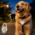 Rechargeable Clip-On LED Dog Safety Light for Night Walks – Keeps Pets Visible During Evening Walks, Jogging & Outdoor A
