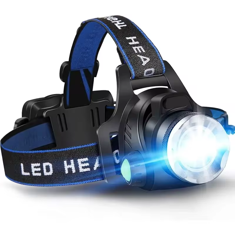 Rechargeable Waterproof Zoomable LED Head Torch