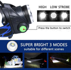Rechargeable Waterproof Zoomable LED Head Torch