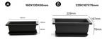 Rectangular Plant Pot with Saucer for Garden and Balcony