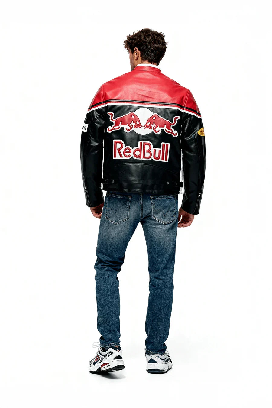 Red Bull Vintage Racing Leather Jacket – Unisex – Retro