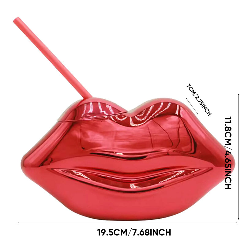 Red lip water cup – romantic bar party gift