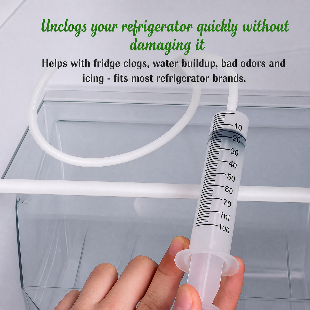 Refrigerator Cleaning Brush | Odour Removal | Flexible Drain Cleaning | Easy & Hygienic | Frostea