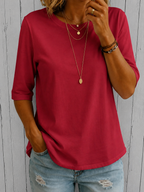 Relaxed Everyday Half-Sleeve Tee for Women