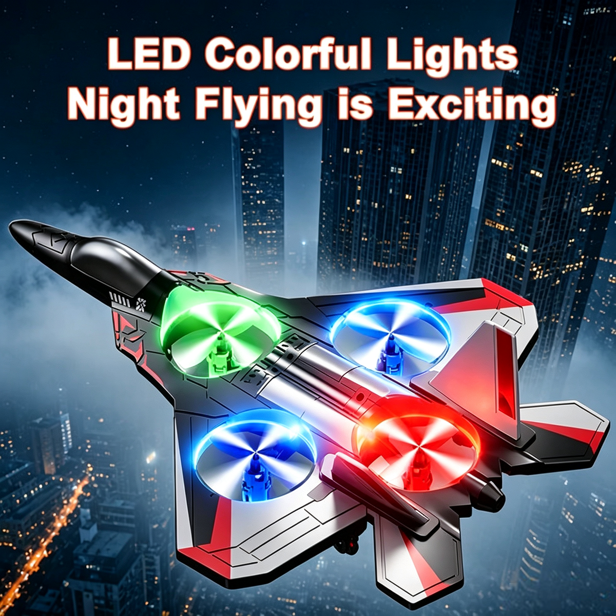 Remote Control Flying Toy | 360° Loops & LED Lights | Shock-Resistant | JetGlow