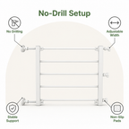 Retractable Dog Gate Without Drilling (Adjustable Width)