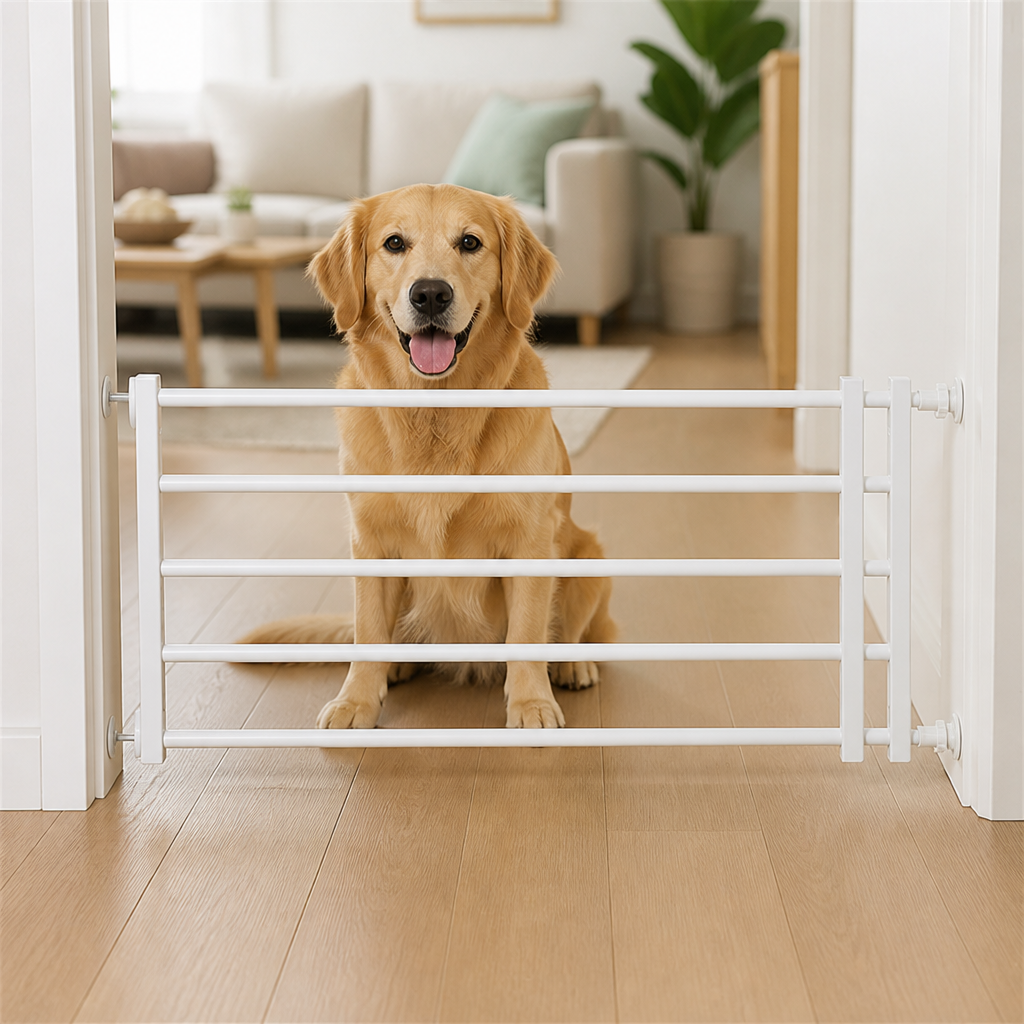 Retractable Dog Gate Without Drilling (Adjustable Width)