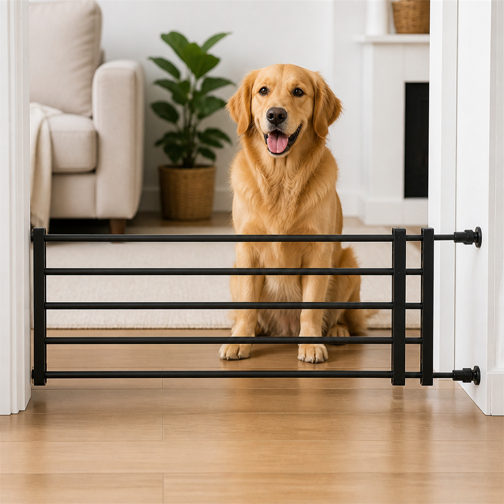 Retractable Dog Gate Without Drilling (Adjustable Width)