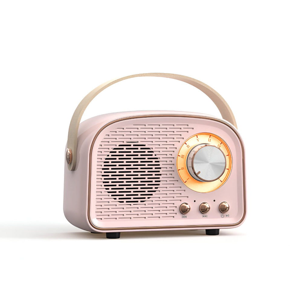 Retro Bluetooth Speaker in Vintage Radio Design with Wireless Sound System